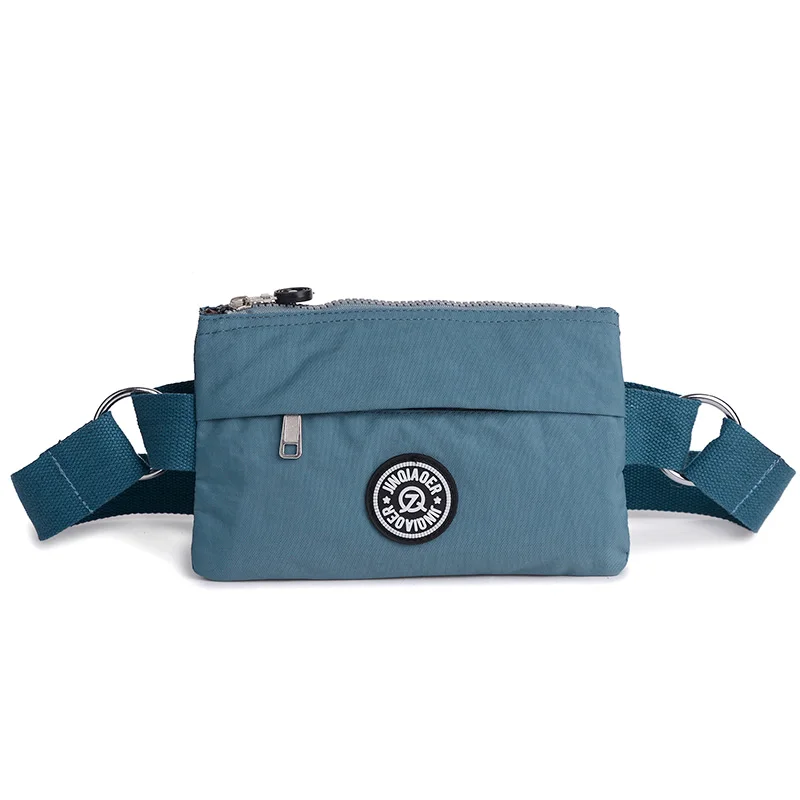 Новинка, женская сумка на пояс, модная Женская водонепроницаемая нейлоновая сумка высокого качества, Женская Портативная сумка с небольшой вместительностью - Цвет: Blue grey