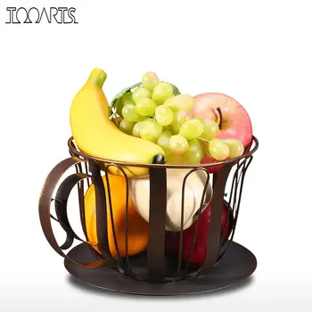 

Cup Shaped Home Storage Basket for Fruit Snacks Brown Coffee Pod Container Espresso Pod Holder Metal Home Decoration Accessories