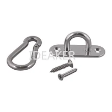 2 шт. M5 потолочный крючок гамак поворотный крюк Крытый уличный карабин с самонарезающие винты для гамак для йоги кресло-гамак висячий