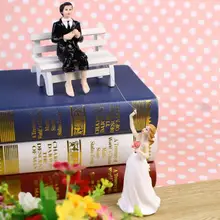 Романтический Забавный свадебный торт Топпер Фигурка невесты и жениха пара свадебные украшения