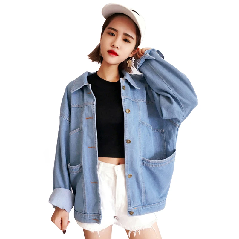 

Женские джинсы QH1130, однобортные синие джинсы большого размера на весну и осень 2018