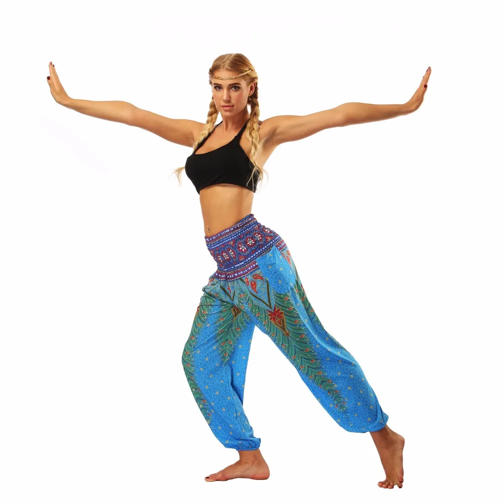 TL002- blue loose yoga pant legging (2)