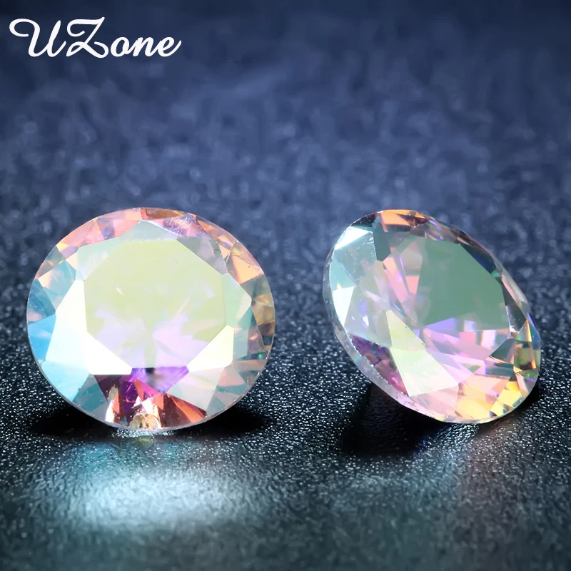 

Magic Light AB Crystal Color Birthday Stone June Moonlight Gem Top Quality 8MM Round Cubic Zirconia DIY Jewelry