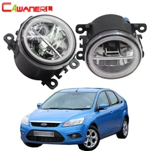 Cawanerl For Ford Focus MK2 MK3 2004 2015 Car LED Bulb 4000LM Front Fog Light Angel