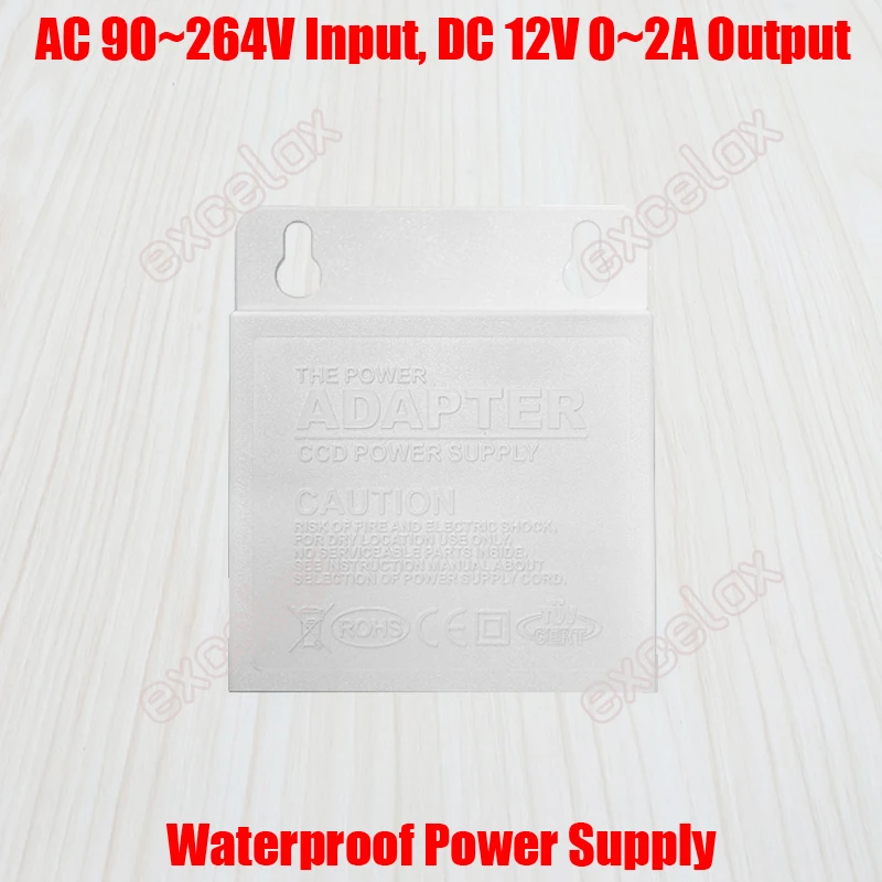 DC 12 V 0-2A 24 W Выход AC 90-264 V вход водонепроницаемый адаптер питания наружное настенное крепление CCTV преобразователь сигналов для камеры 1A 2A адаптер