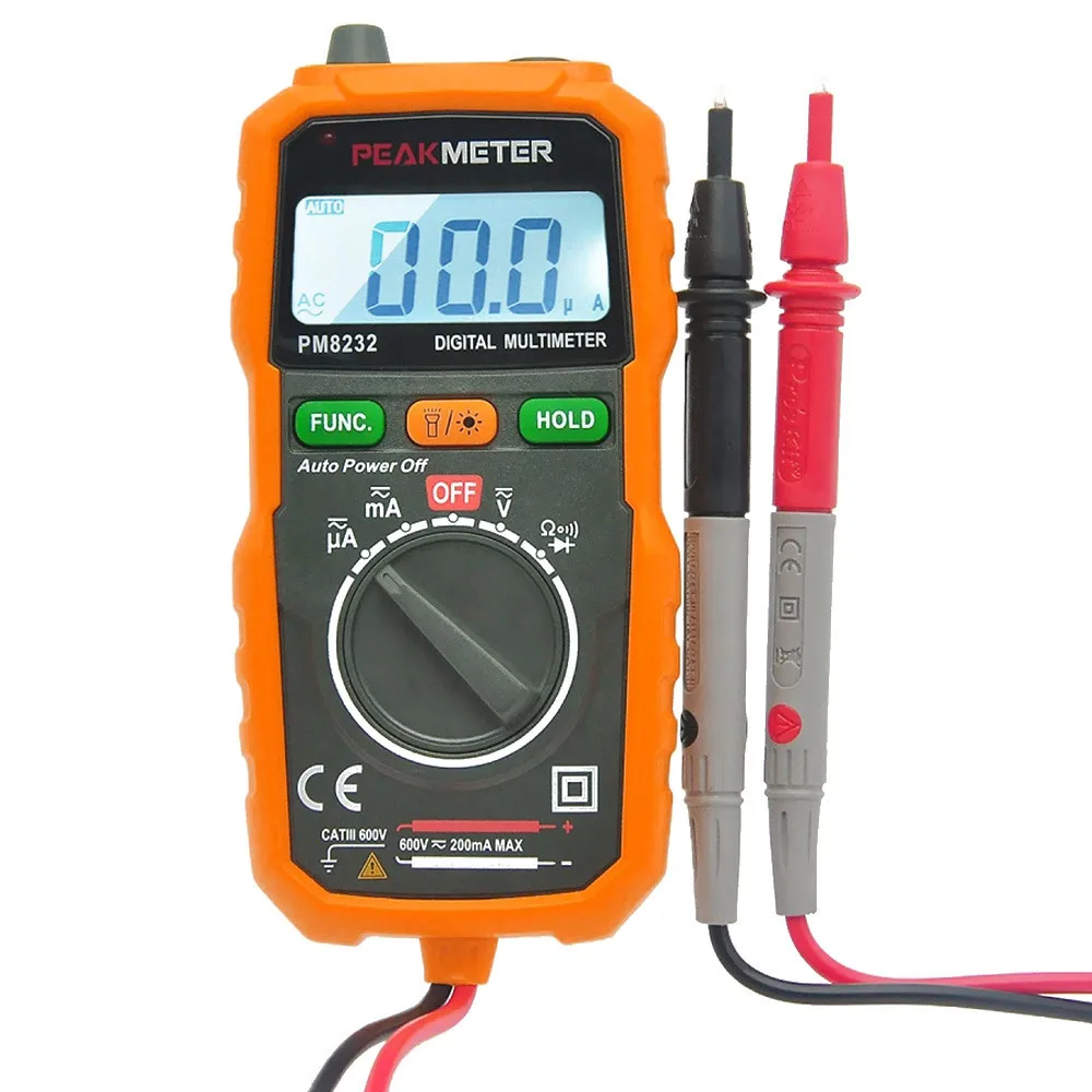 

PEAKMETER PM8232 High Precision Non-contact Digital Multimeter Capacitor Tester DC AC Voltage Current Capacitance Meter