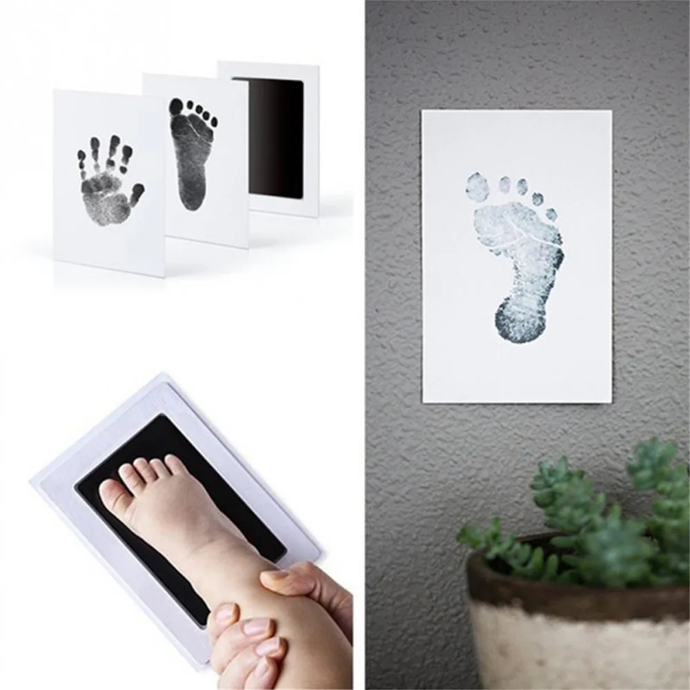 

Hand & Footprint Makers Baby Souvenirs Baby Handprint Footprint Photo Frame Kit With An Included Clean-Touch Ink Pad Baby toy