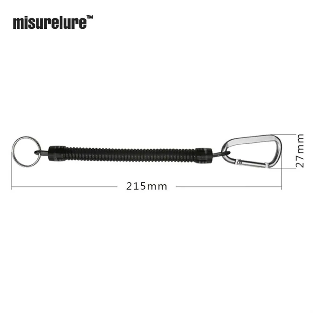 Booms Fishing T4 Fishing Lanyards Fishing Tool/Pole Safety Coil Lanyard Retractable Wire Inside Tup Cover