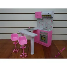 Миниатюрная мебель комбо кухня для Барби Кукольный дом