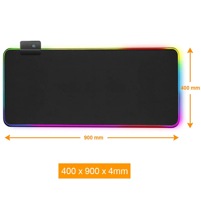 Imice RGB коврик для мыши игровой коврик для мыши большой компьютерный коврик Mause XXL большой коврик для мыши геймер RGB светодиодный мышь с подсветкой коврик для ПК настольный игровой коврик - Цвет: 40cmx90cm