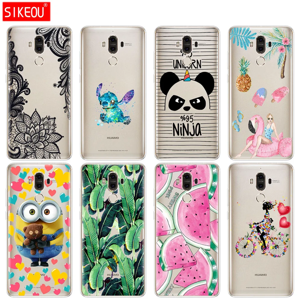 Case for Huawei Mate 9 Cover huawei mate9 Silicon Cartoon Soft back cover Coque Funda Skin Etui shockproof |