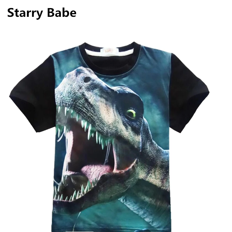 

Summer 3D Animal Dinosaur Printed Kids Boys Short Sleeve T-Shirt Children Colthes Cotton Boy Tees Teenager t shirts Tops 4-12T