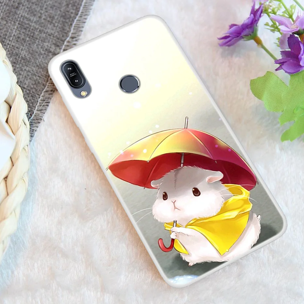 Милый чехол для телефона с мультяшными животными Asus Zenfone Max Pro M2 ZB633KL окрашенный