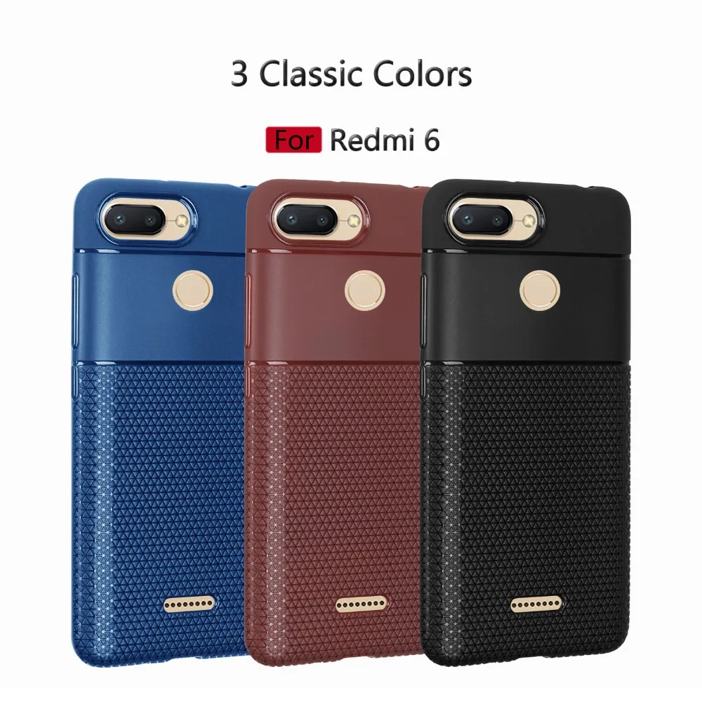 Чехол для телефона Xiaomi Redmi 6 Redmi6 крышка Роскошные антидетонационных Мягкие TPU