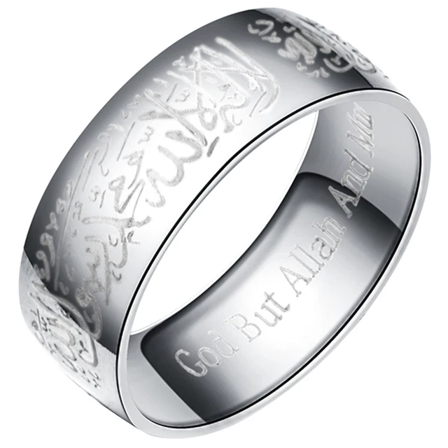 Buy Trendy Titanium Steel Quran Rings Muslim Religious