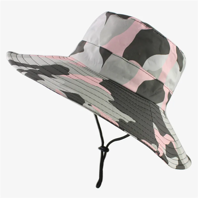 Водонепроницаемый тактический страйкбол Снайпер камуфляж Boonie шапки Складная непальская Кепка Militares армейская Мужская Панама Военная походная шапка - Цвет: Pink