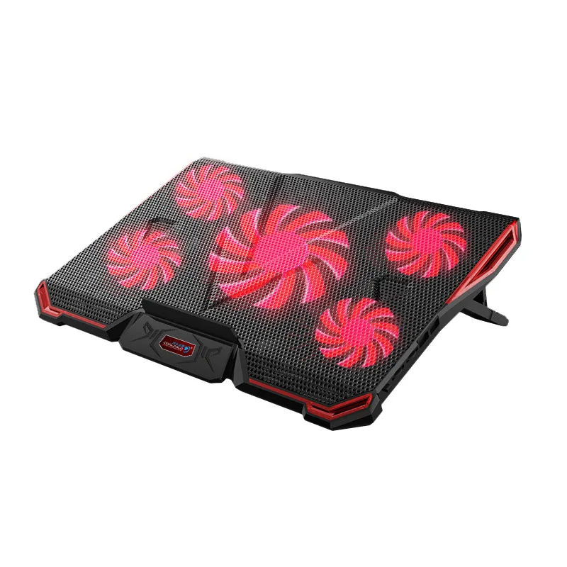 

CoolCold Laptop Cooling Pad Notebook PC Cooler Air-cooled 5 LED Fans 2 USB Ports Adjustable Holder for 12-17 inch Laptop