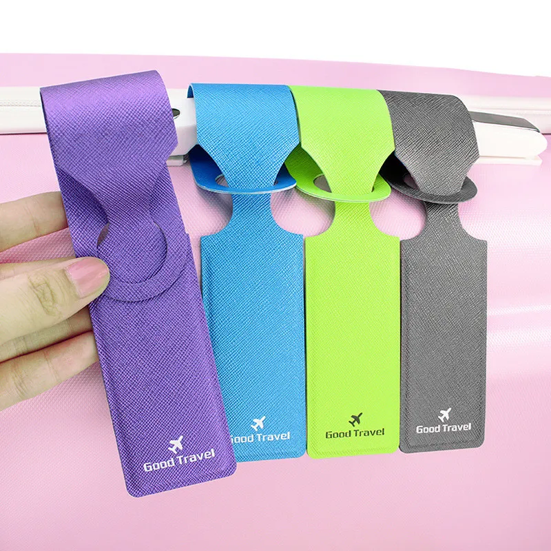 

Travel Accessories PU Leather Fashion Slim Travel Luggage Tags Travel Necessities Multi Colors HTA14