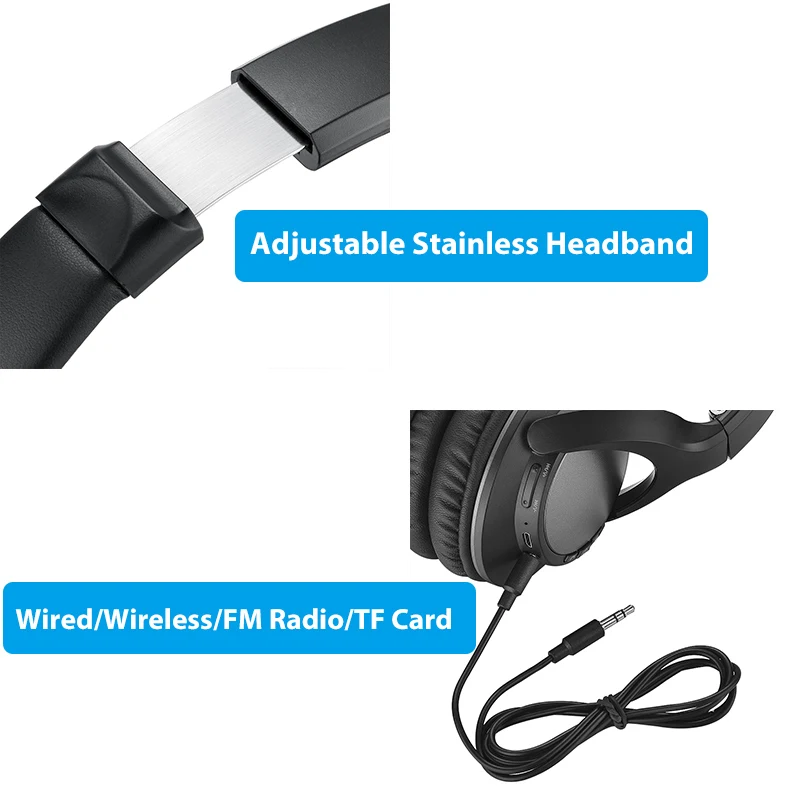DFOI Bluetooth наушники беспроводные игровая гарнитура casque Проводные ПК стерео fm радио