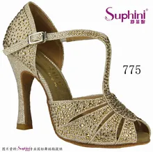 Special Offer Free Shipping 2017 Suphini Full Crystal Latin Ballroom Dance Shoes Salsa Dance Shoes 775