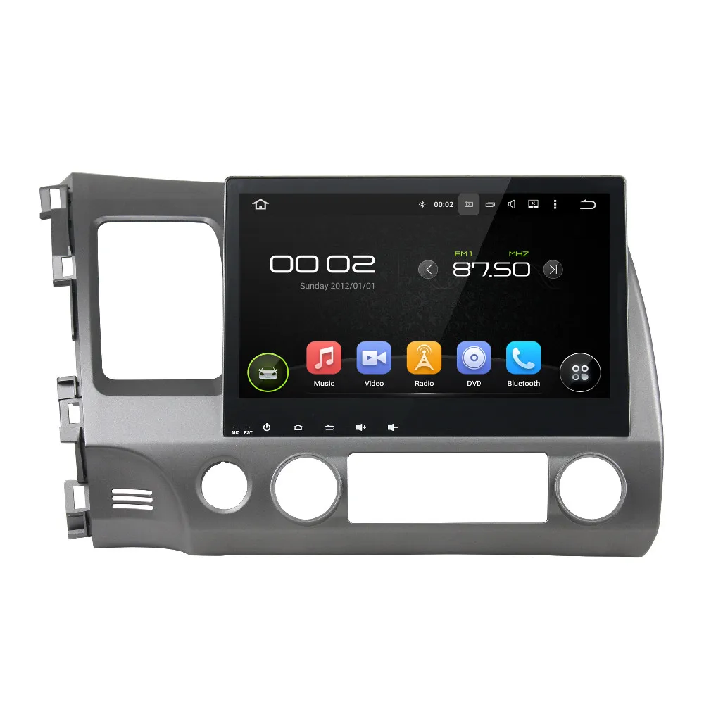 1024 600 Quad Core 10 1 Android 5 1 Car DVD GPS for Honda Civic 2006
