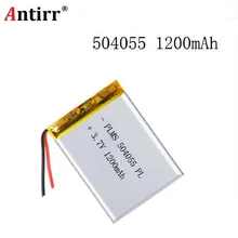 504055 3.7V 1200mAh Rechargeable Li-Polymer Li-ion Battery For mp3 mp4 mp5 phone DVR GPS power bank IPTV lexand sa 5 054055