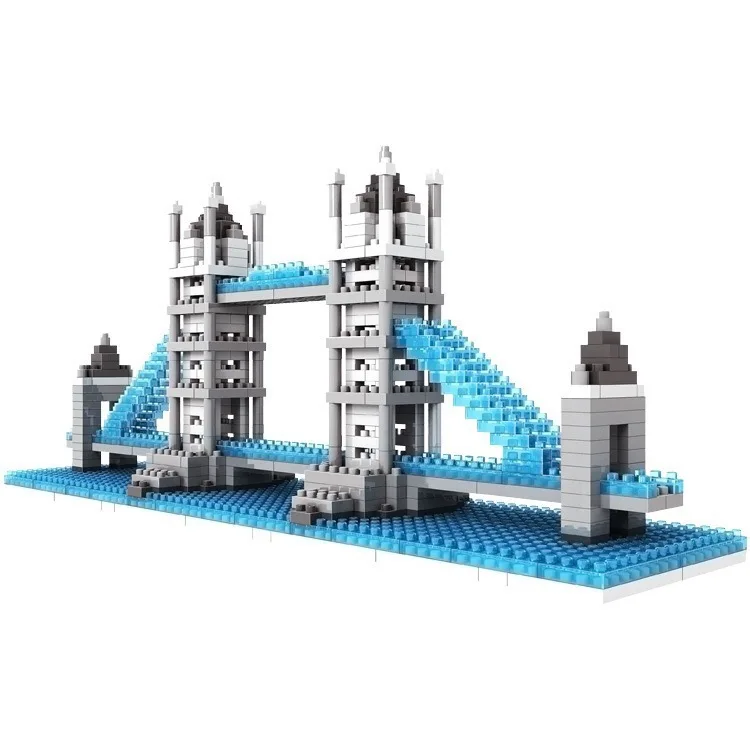 LOZ Bloc De Diamant Tour London Bridge Tamise Angleterre ROYAUME UNI Architecture celete Batiment Modele Assemblee Jouets|london bridge|loz