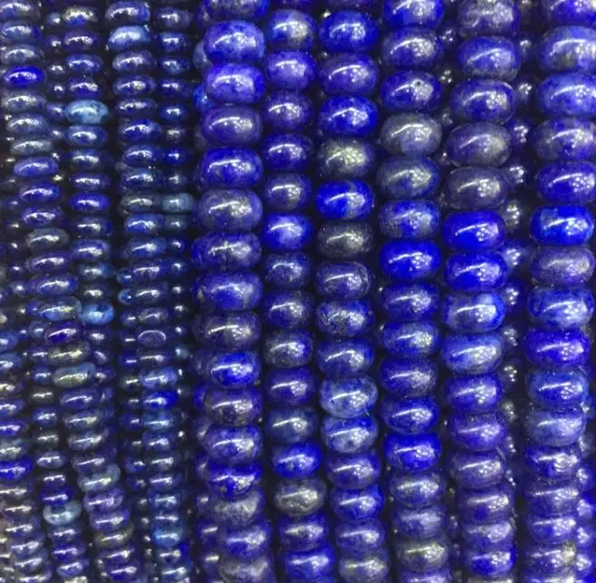 Lapis Lazuli Сплюснутые круглые Dalmatine Jasper натуральный камень бусина для счет для женщины девушка Rondelle ювелирные изделия изготовление Diy Ювелирные изделия из драгоценных камней подарок - Цвет: Lapis Lazuli