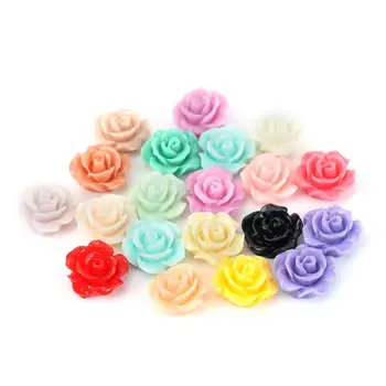 

20PCS Mixed Colors Resin Rose Embellishments Flat Back Beads Scrapbooking DIY Crafts Hair Ornaments Bows Centerpieces