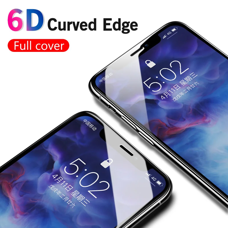 ESVNE Новый 6D защитное стекло для iPhone X HD изогнутый край на айфон Экран протектор