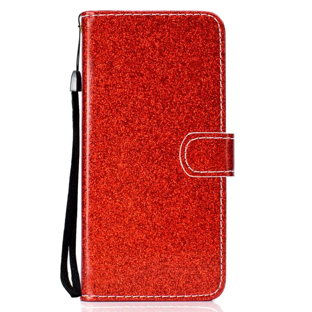 Для huawei honor V20 вид 20 9 10 lite 8X P30 pro P20 P10 lite Y5 Y6 Y7 prime Y9 Алмазный кожаный бумажник флип-чехол для телефона - Цвет: Red