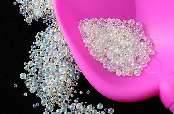 200 gram bulk Iridescent Water Bubble Bead Assortment | Magical Water Droplets | Fake Water Drops | AB Micro Bead | Water Effect