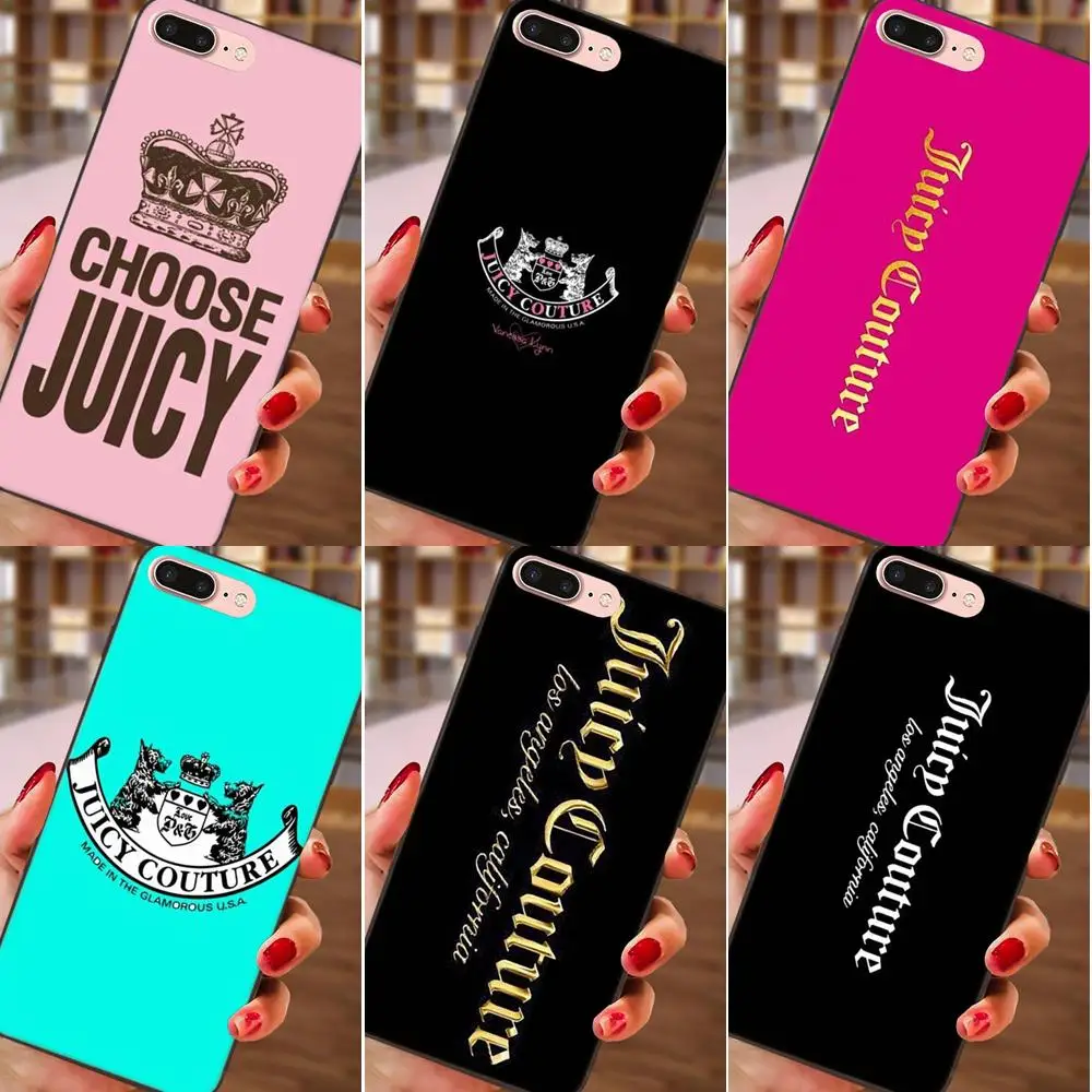 

Soft TPU Covers For Apple iPhone 4 4S 5 5S SE 6 6S 7 8 Plus X XS Max XR Jc Tide Brand Juicy Couture