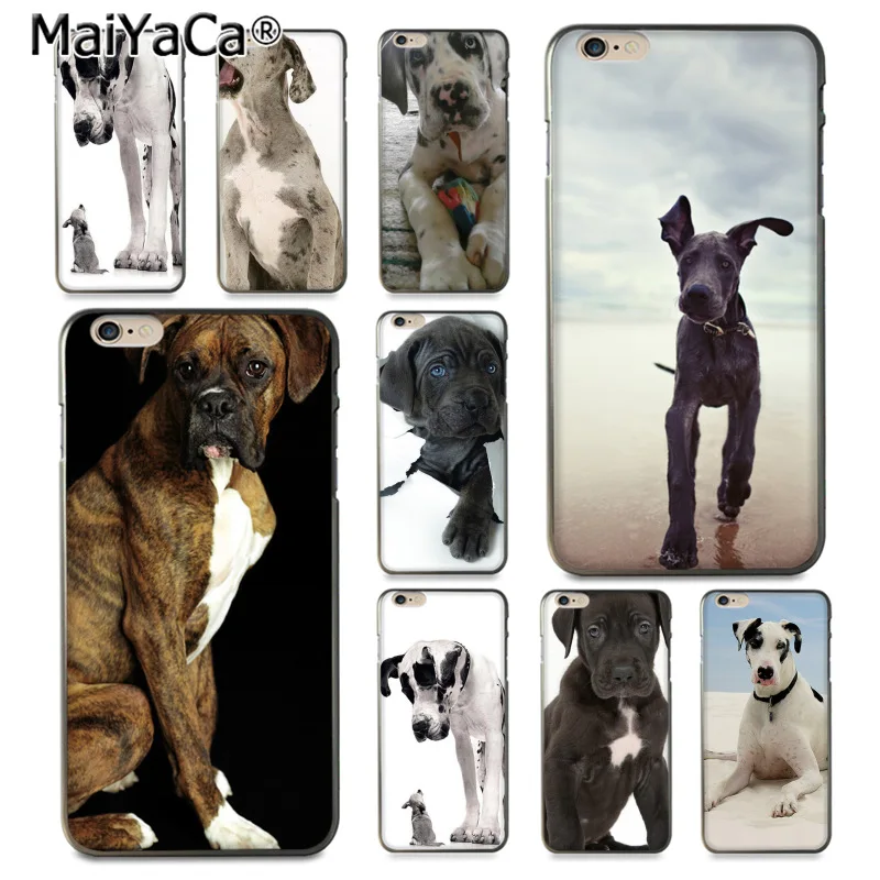 

MaiYaCa Animal big dog Great Dane Top Detailed Popular Case for iPhone 8 7 6 6S Plus X 10 5 5S SE 5C Coque Shell