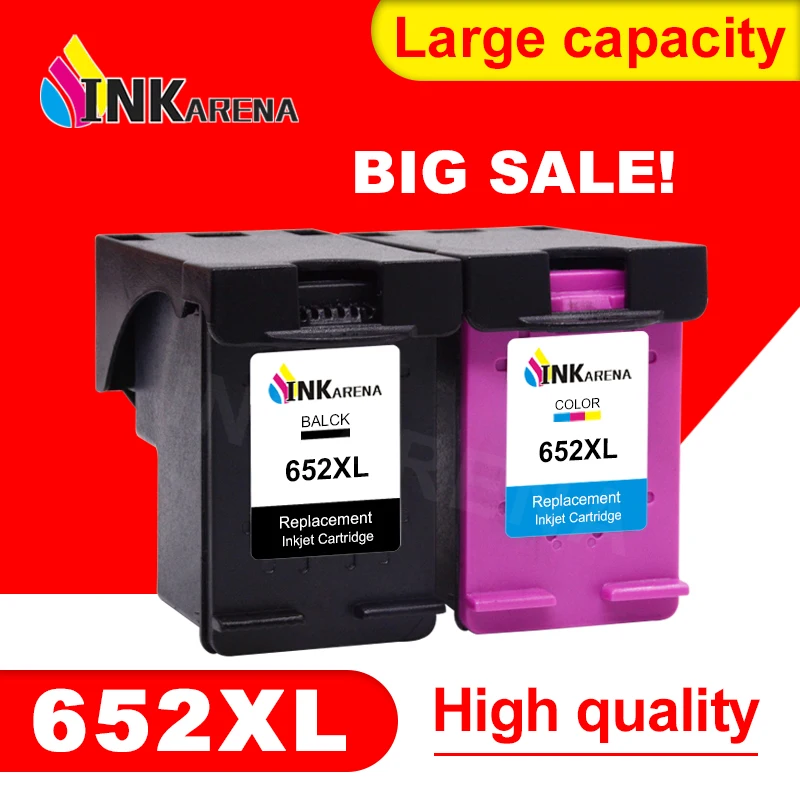 

INKARENA 652XL Ink Cartridge Replacement for HP652 For HP 652 Cartridges Deskjet 2135 2136 1115 1118 2138 3635 3636 3638 Printer