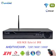 AHDNH Dvr Coxial контроль H.264 4CH/8CH/16CH wifi DVR рекордер видеонаблюдения XMEYE P2P Облако HDMI VGA P2P XVI/AHD/TVI/CVI/CVBS