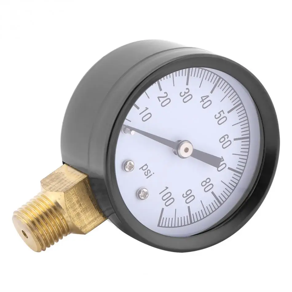 Bar Air Pressure Gauge 0 100PSI 1/4 BSPT Pressure Gauge Manometer Water Oil Air Pressure Meter