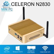 Customizable Mini PC Computer Intel Celeron N2830 Dual Core Windows 10/8/7 Linux Mini Computador Desktop Wifi HDMI HD TV Box