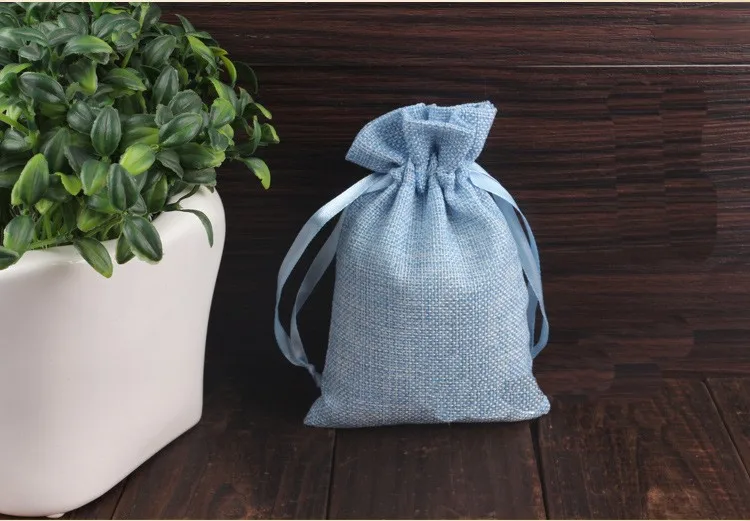 14*18 см 20 штук ручной работы джут drawstring мешковины Сумки для Свадебная вечеринка Рождественский подарок украшения Чехлы упаковки Сумки