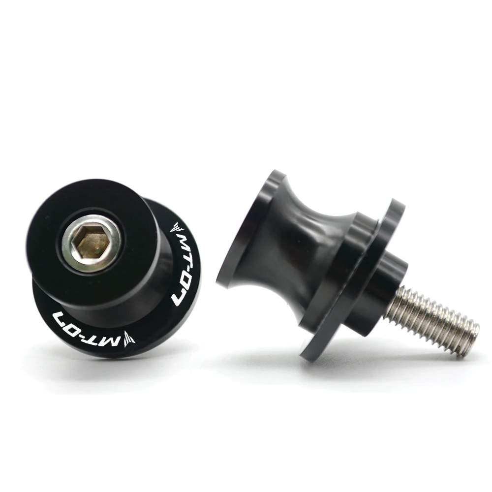 black 6MM Аксессуары для мотоциклов Запчасти CNC маятник поворотники для трубных узлов подставка для слайдеров винты для Yamaha mt07 MT 07 - Цвет: black 6MM