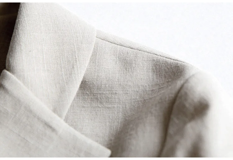 SHUCHAN Cotton Linen Women Single Button Blazer Three Quarter Sleeve Blazer Feminino Slim Female Suits Causal Jackets Z-7618 - 32853519486 SHUCHAN Cotton Linen Women Single Button Blazer Three Quarter Sleeve Blazer Feminino Slim Female Suits Causal Jackets Z-7618 - 32853519486