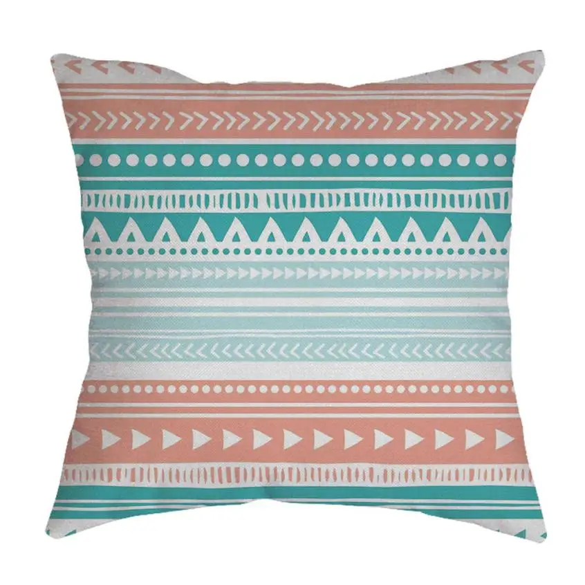 cushion cover A Хлопок белье Чехлы 45x45 геометрический наволочка диван талии Бросок Чехлы Home Decor 2O0420 - Цвет: cushion cover A