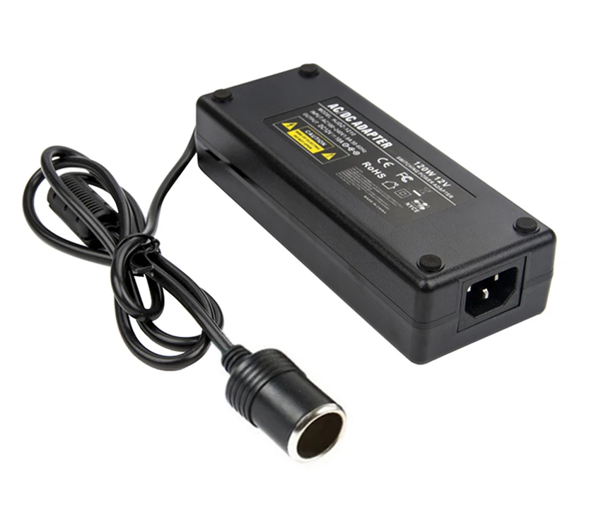 120 W Мощность преобразования переменного тока 110 V/220 V/240 вход DC 12 V 10A выходной адаптер автомобиля Питание прикуривателя шнур-переходник Кабель