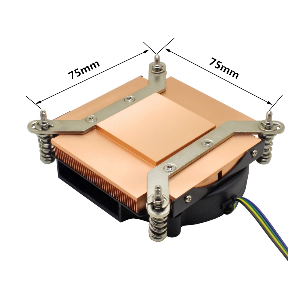 Günstige Server CPU Kühler Lüfter Kupfer Kühlkörper Für Intel Xeon LGA 1155 1156 1150 1151 Workstation Industrielle Computer Kühlung