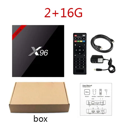 FANGTUOSI X96 X96W Smart tv box android 7,1 2 Гб 16 Гб четырехъядерный процессор Amlogic S905W 4K 2,4 ГГц WiFi медиаплеер 1 ГБ 8 ГБ ТВ-приставка - Цвет: 16GB simple box