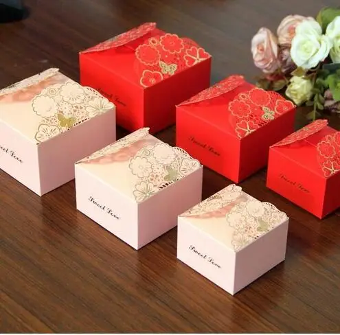 

Flowers Printed Craft Paper Jewelry Packing Box Small Gift Box For Biscuits Handmade Soap Wedding Party Candy Cake Cookies Boxes