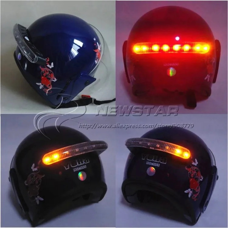 Беспроводной Мотоциклетный велосипедный шлем тормозной светильник светодиодный тормозной фонарь указатель поворота контрольный светильник 12 В