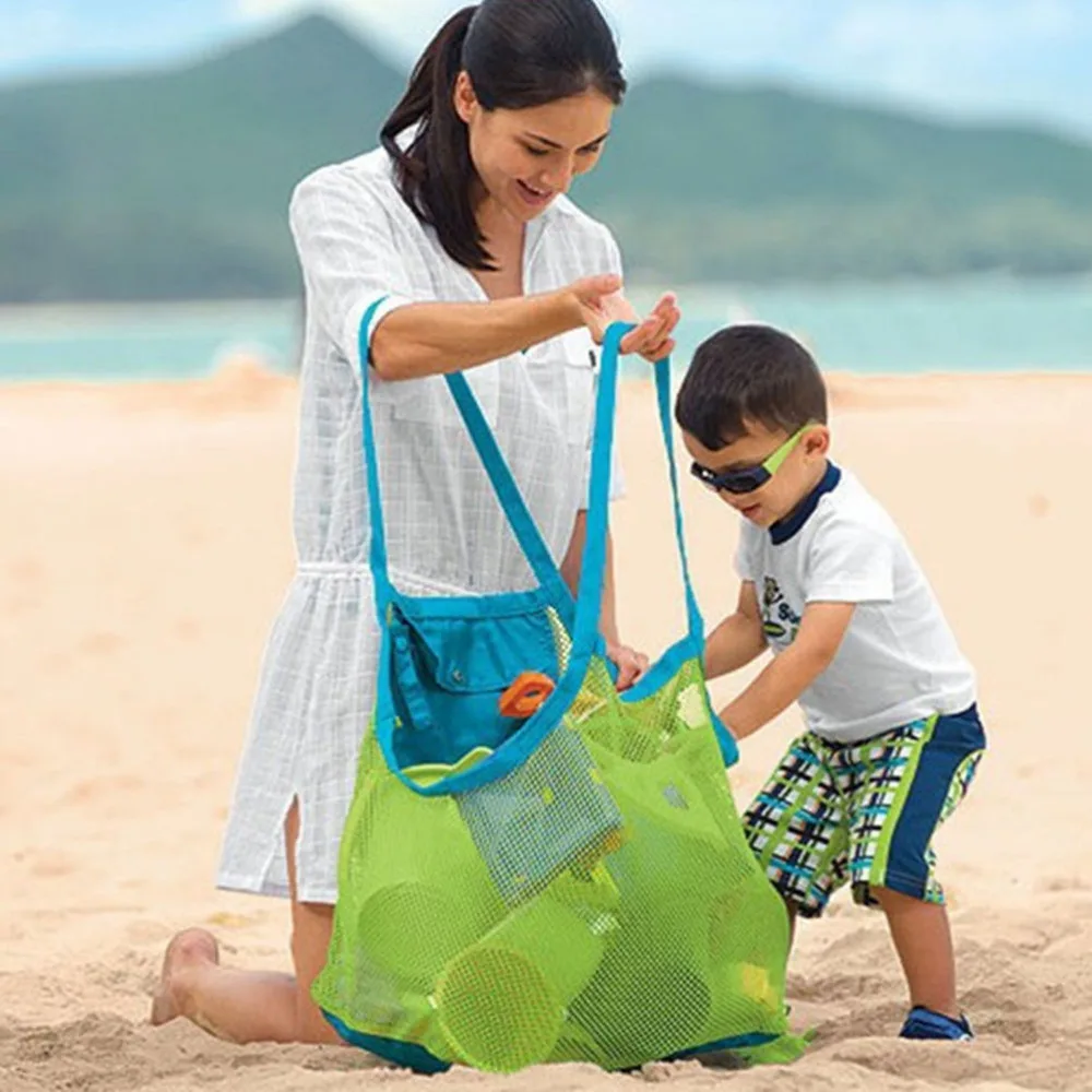 

Mother Baby Beach Large Size Ms. Mesh Bag Crossbody Toy Storage Bag Tote Bag Portable Children's Large Capacity Bag