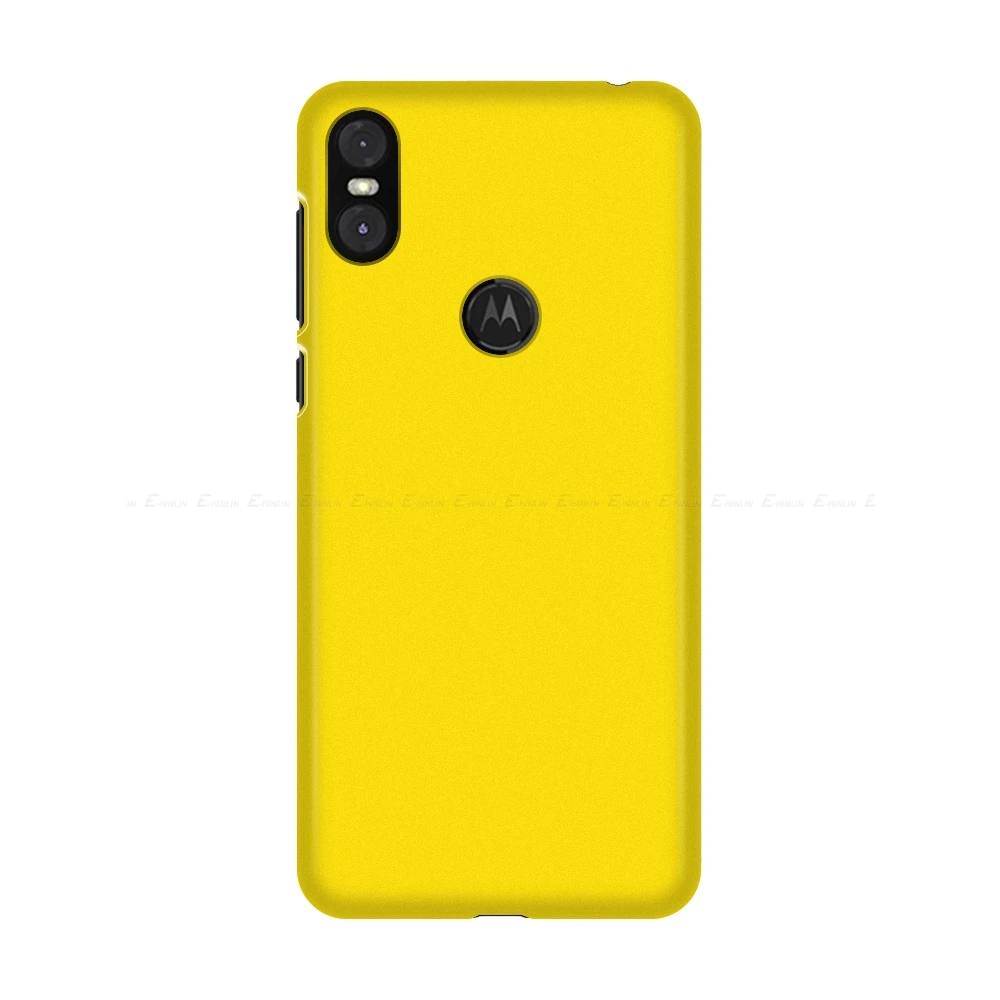 Ультратонкий матовый жесткий пластиковый чехол для телефона Motorola Moto One vision power P50 P30 Play note матовая задняя крышка - Цвет: Цвет: желтый
