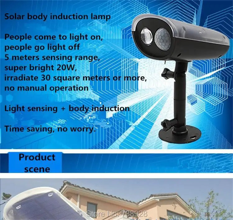 Sensor de Movimento Solares ao ar Livre à Prova Montagem na Parede Luzes da Noite Lâmpadas Solar Pir Luzes Dwaterproof Água Jardim Segurança Emergência Spotlight 3 w Led 2 motion sensor solar light
